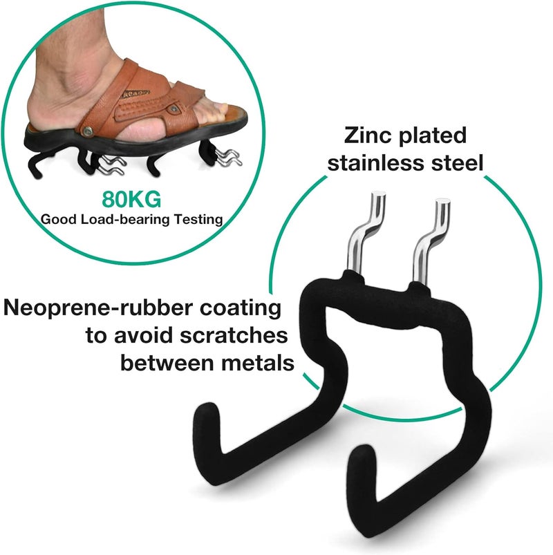 G.CORE 8-Pack Pegboard Hooks, Peg Board Tool Utility Hooks & Hangers Fit 1/4" Pegboards, Heavy Duty Metal Peg Board Shelving Hooks, Wall Organizers and Storage for Craft Room Garage Workbench Office - Image 3